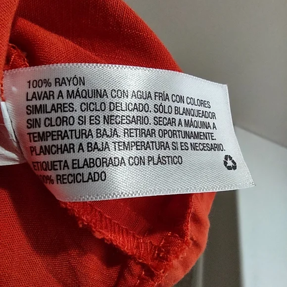 Knox Rose Women Dress Large Red Orange Tiered Ruffle Maxi Large - Picture 7 of 7